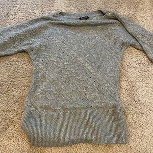 White House Black Market gray sweater. Short sleeves. Gently used. Size Small